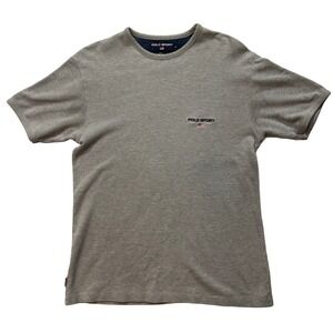 Polo Sport Ralph Lauren Mens Crewneck T Shirt Grey Cotton Size Medium